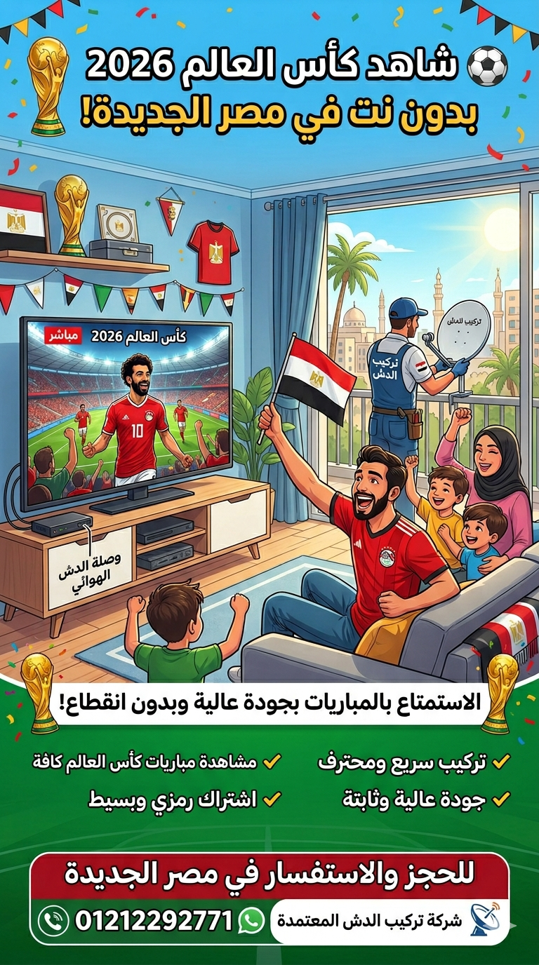 تركيب وصلة الدش البث الهوائي في مصر الجديدة 01212292771